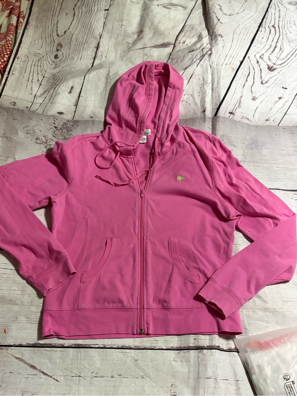 Lilly Pulitzer Pink Zip-Up Hooded Jacket medium